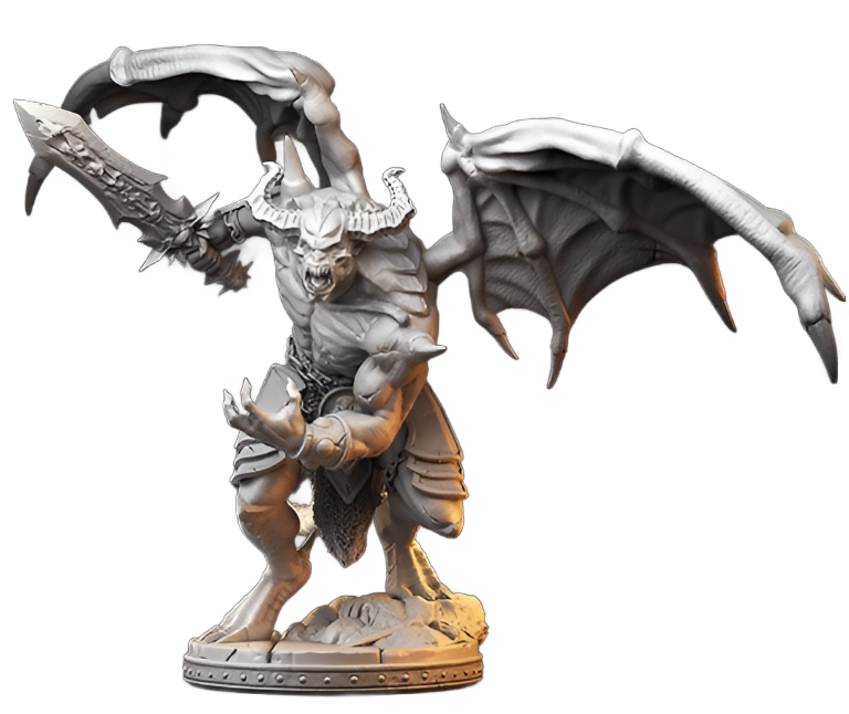 Demonic Winged Warlord Miniature