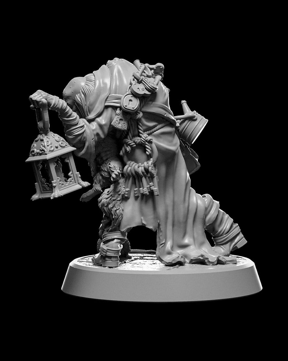 Darach Ancient Wizard Miniature with Lantern